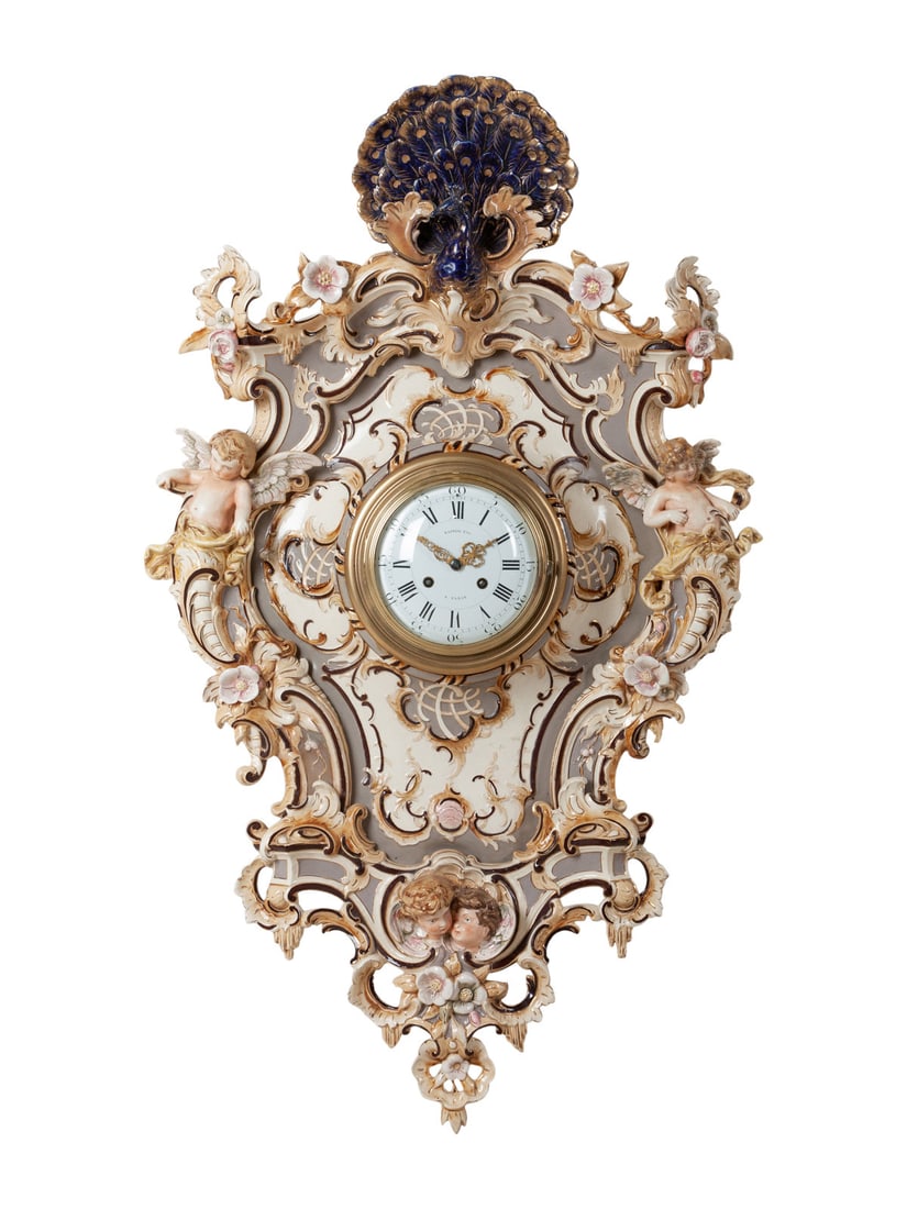 A Continental Majolica Wall Clock (1 of 5)
