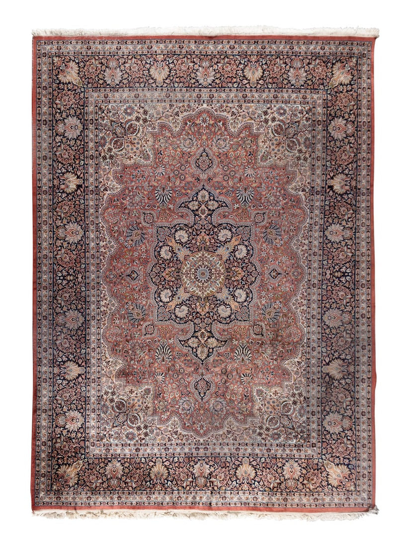 A Qom Wool and Silk Rug (1 of 4)
