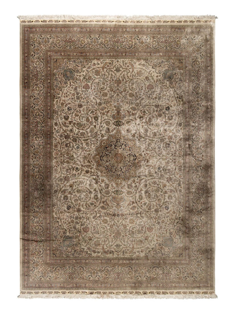 A Tabriz Silk Rug (1 of 2)