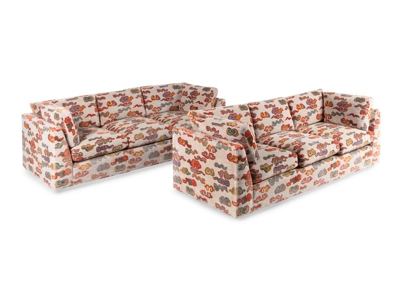 A Pair of Custom Upholstered Three-Cushion Sofas (1 of 4)