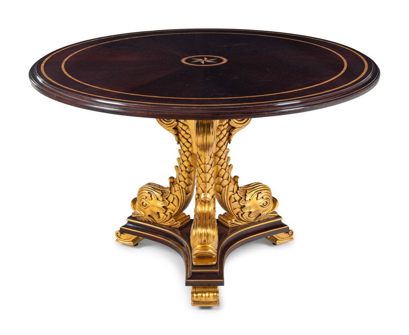 A Karges Regency Style Dolphin Base Table (1 of 3)