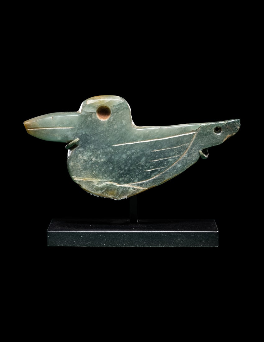 An Olmec Jade Duck Pendant (1 of 4)