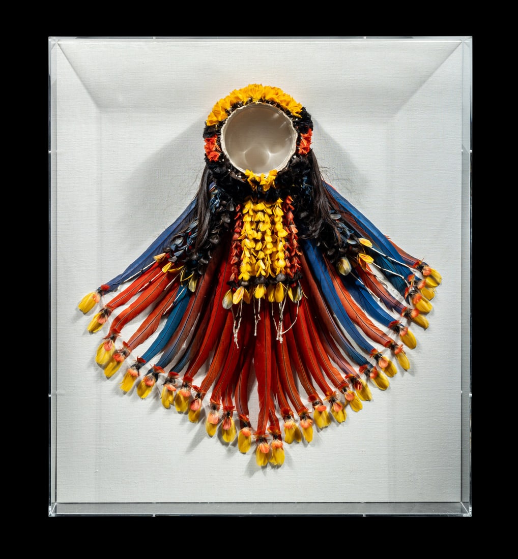 A Kayapo or Rikbaktsa Feather Headdress (1 of 4)