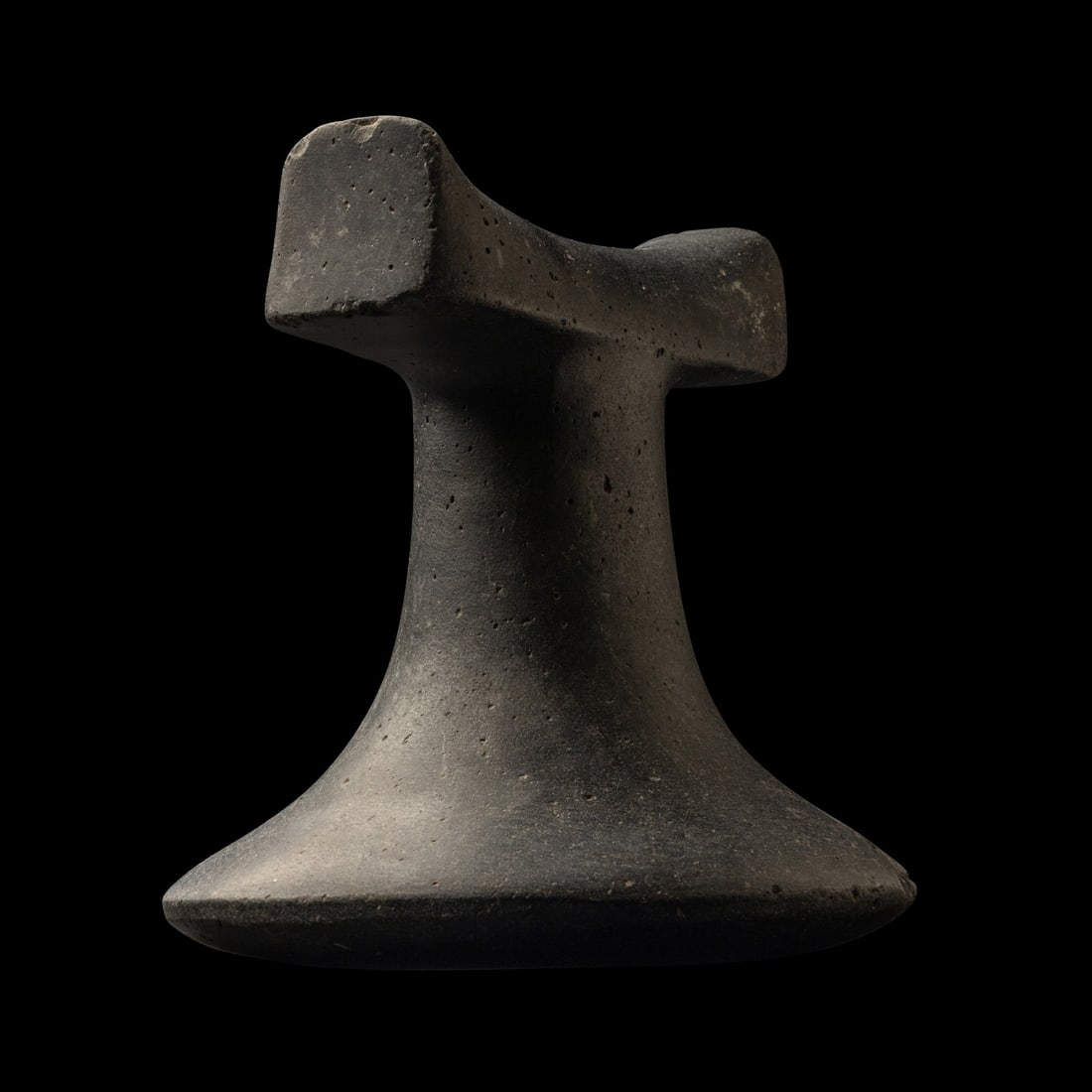 A Polynesian Black-Basalt Poi Pounder (1 of 4)