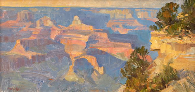 Jay Moore (American, b. 1964) South Rim - Grand Canyon: Jay Moore (American, b. 1964) South Rim - Grand Canyon oil on canvas signed Moore (lower left) 10 x 20 inches