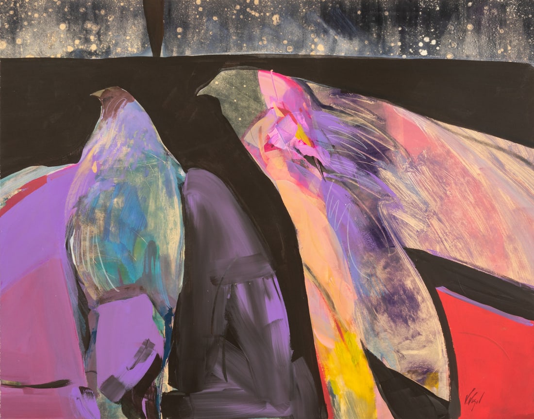 Veloy Vigil (American, 1931-1997) Two Birds (1 of 5)