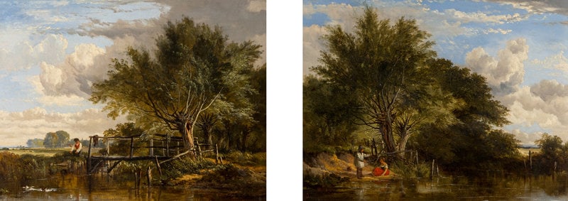 Arthur Gilbert
(British, 1819-1895)
Rural Scenes (a pair of paintings) (1 of 8)