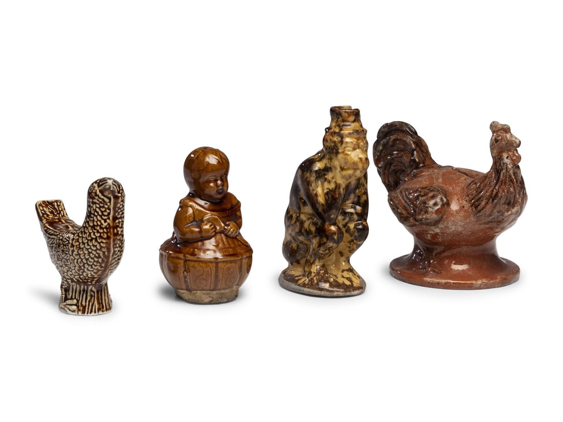 Four Glazed Ceramic Figures (1 of 8)