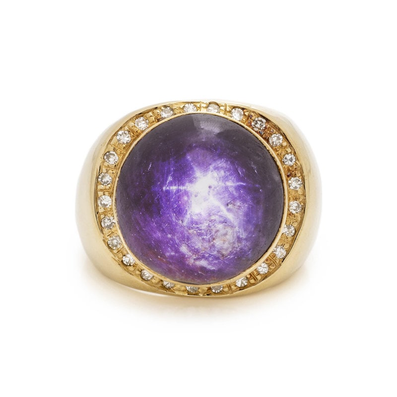 STAR RUBY AND DIAMOND RING (1 of 4)