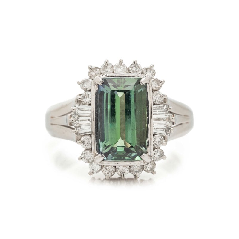 ZOISITE AND DIAMOND RING (1 of 3)