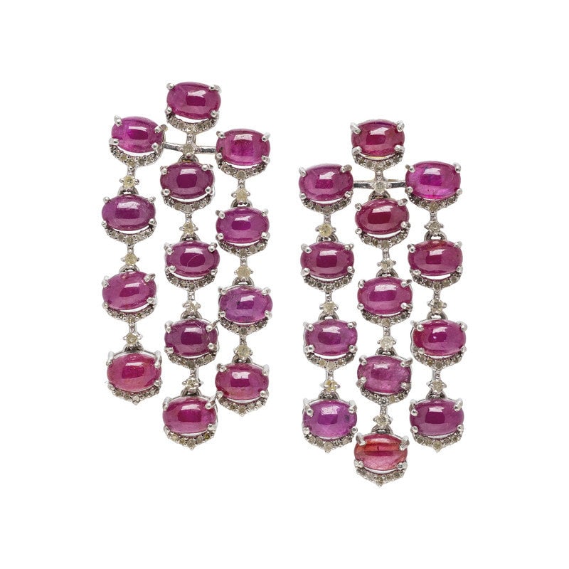 RUBY AND DIAMOND EARRINGS (1 of 2)
