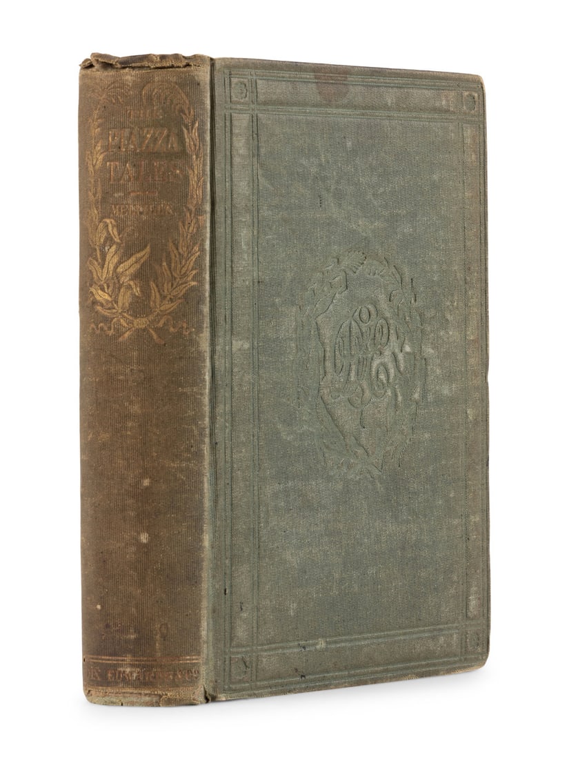 MELVILLE, Herman. The Piazza Tales. FIRST EDITION.: MELVILLE, Herman (1819-1891). The Piazza Tales. New York & London: Dix & Edwards, Sampson Low, Son & Co., 1856. 8vo. 7pp. advertisements at end. (Some minor browning and a few pale spots.) Original gr