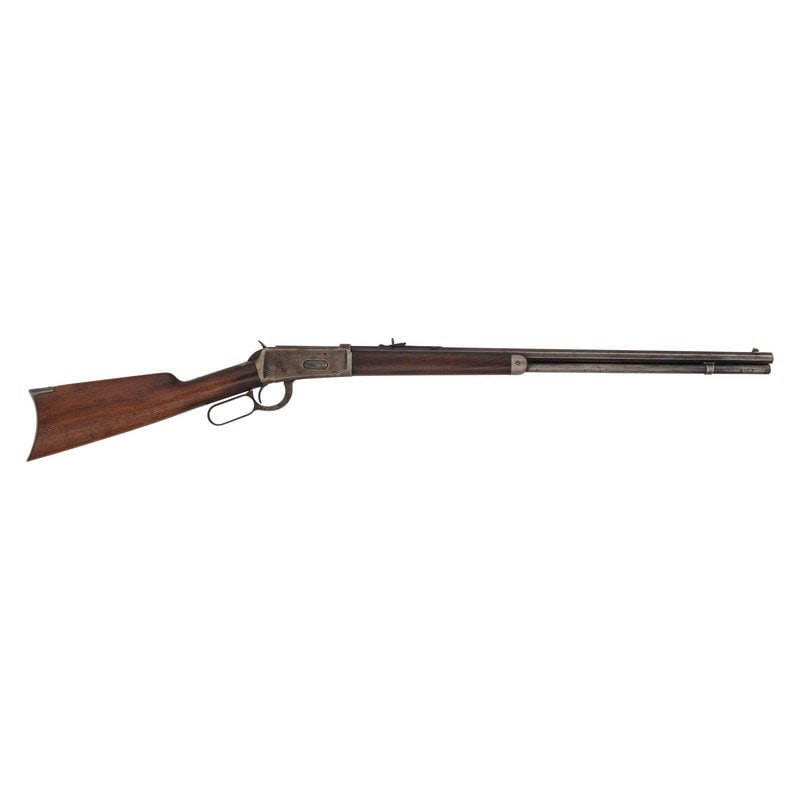 Antique Winchester Model 1894 Rifle: Antique Winchester Model 1894 Rifle .32-40 WCF. 26" octagonal barrel length. SN: 127017 (Mfg. ca.1898). Blued metal finish. Two piece walnut stock has a plain straight grip and forearm. Leve