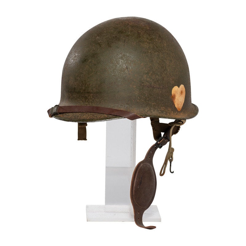 WWII Helmet Attributed to Paratrooper George Fatzer - 101st Airborne (1 of 14)