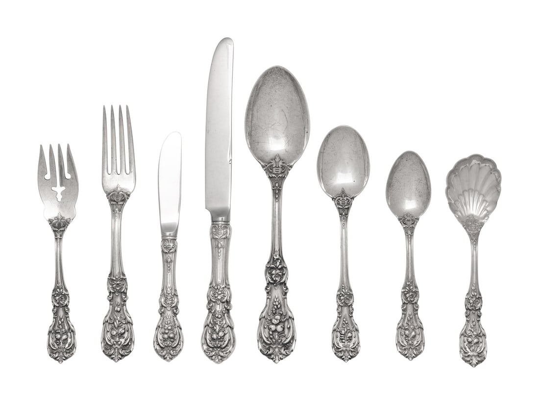 A Reed and Barton Francis I Silver Flatware Service (1 of 4)