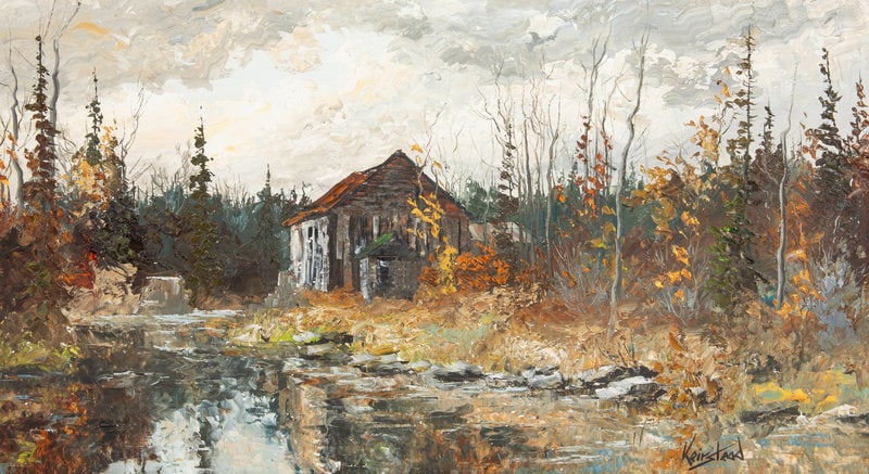 James Keirstead (American, b. 1932) Allan's Saw Mill: James Keirstead (American, b. 1932) Allan's Saw Mill oil on board signed Keirstead (lower right) 20 x 36 inches Property from a Private Collection Curated by Janet and Daniel Hiddi