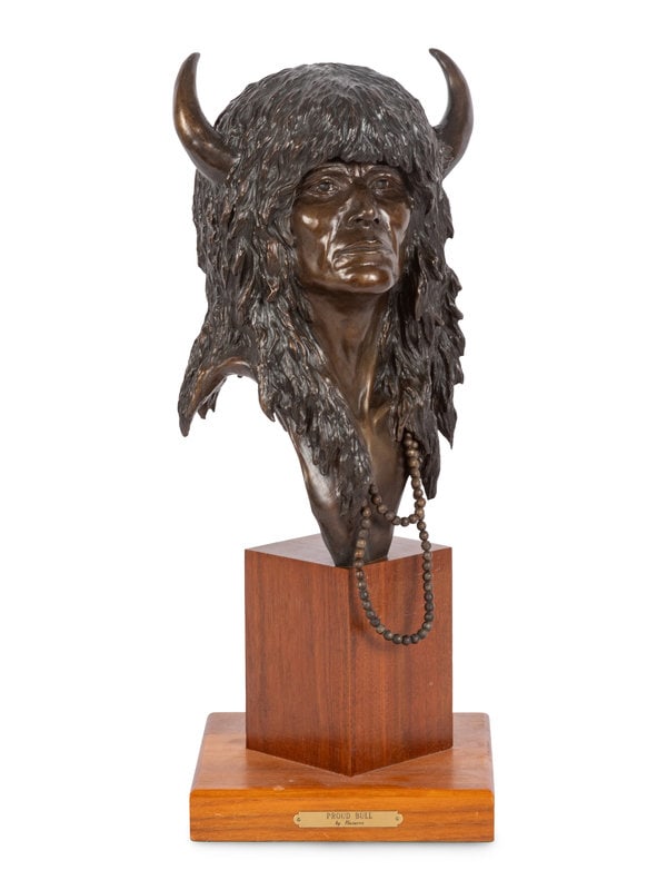 Chris Navarro (American, b. 1956) Proud Bull, edition 20/24, 1988: Chris Navarro (American, b. 1956) Proud Bull, edition 20/24, 1988 bronze signed Chris Navarro, numbered and dated (verso) height 12 x width 6 3/4 x depth 6 inches The Laumeister Collect