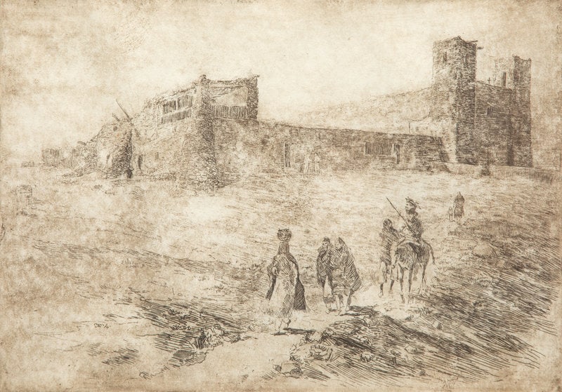 Edward Borein
(American, 1872-1945)
Church at Acoma (1 of 4)