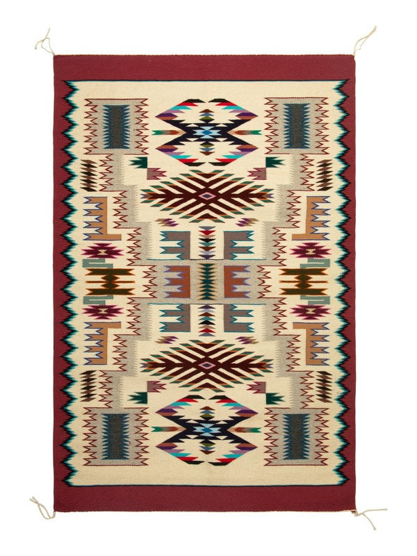Lillie Touchin
(Diné, 20th century)
Navajo Jeweled Storm Pattern Weaving (1 of 4)