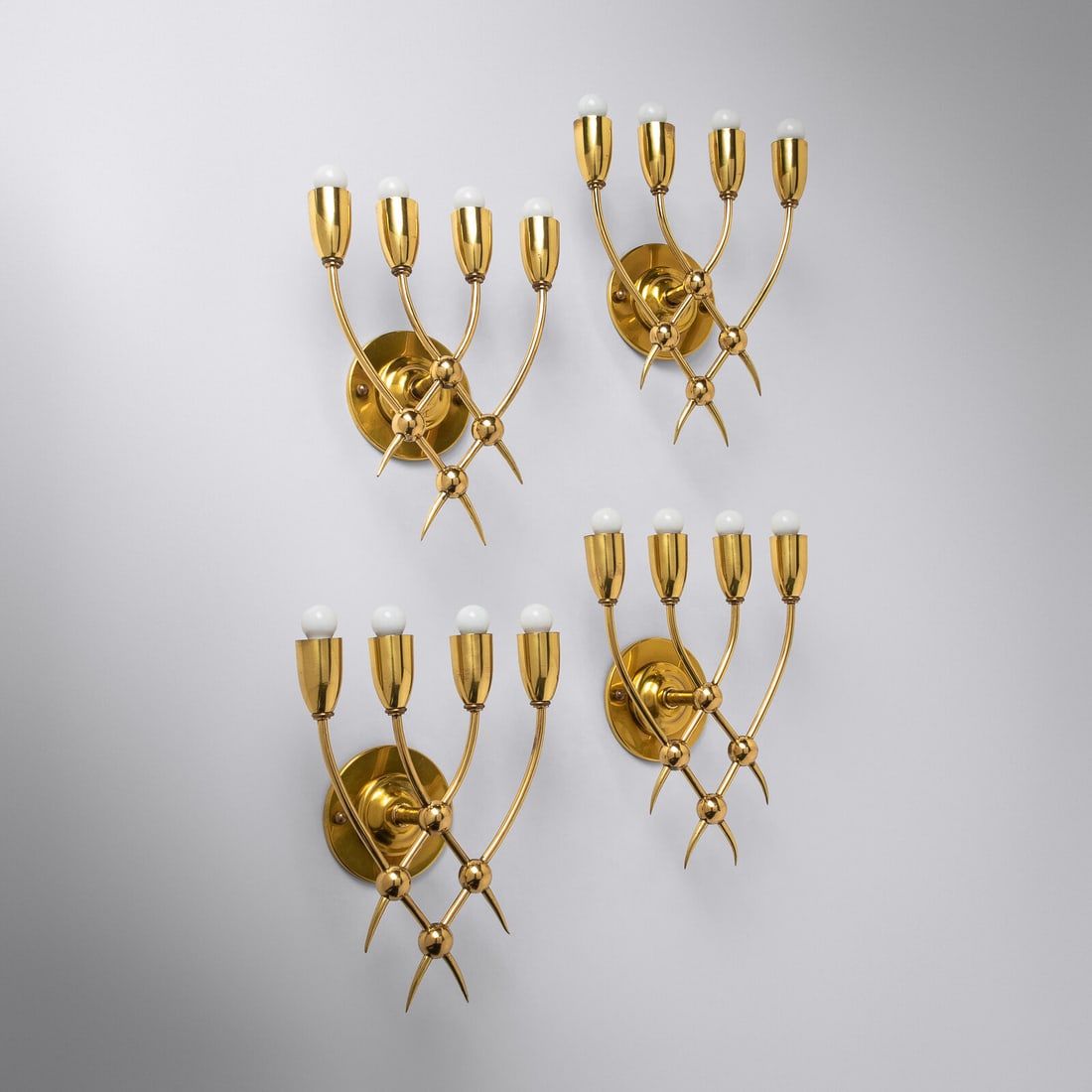 Guglielmo Ulrich, Attribution (1904-1977) Set of Four Sconces (1 of 2)