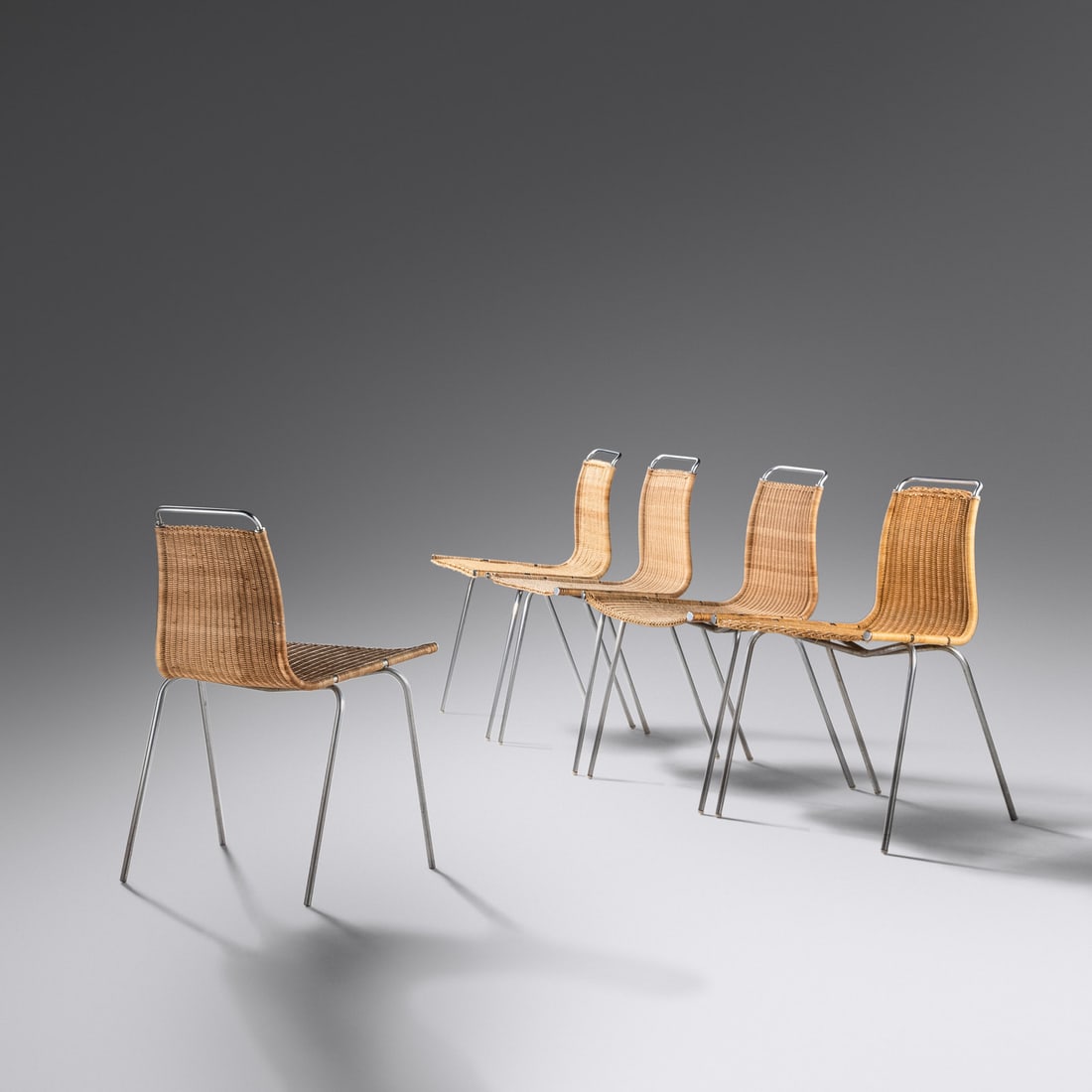 Poul Kjaerholm (1929-1980) Set of Five PK 1 Chairs E. Kold Christensen, Denmark (1 of 2)