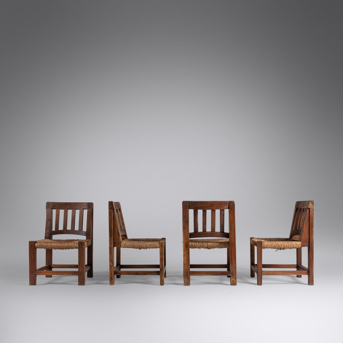 Spanish Modernist Mid 20th Century Set of Four Dining Chairs, c. 1965 (1 of 2)