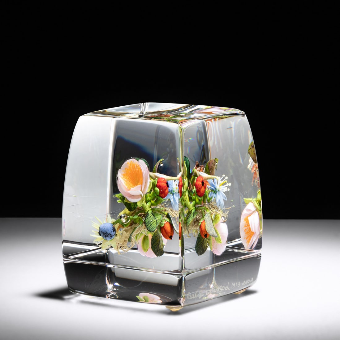 Paul Stankard (American, b. 1943) Botanical Paperweight, 2002 (1 of 3)