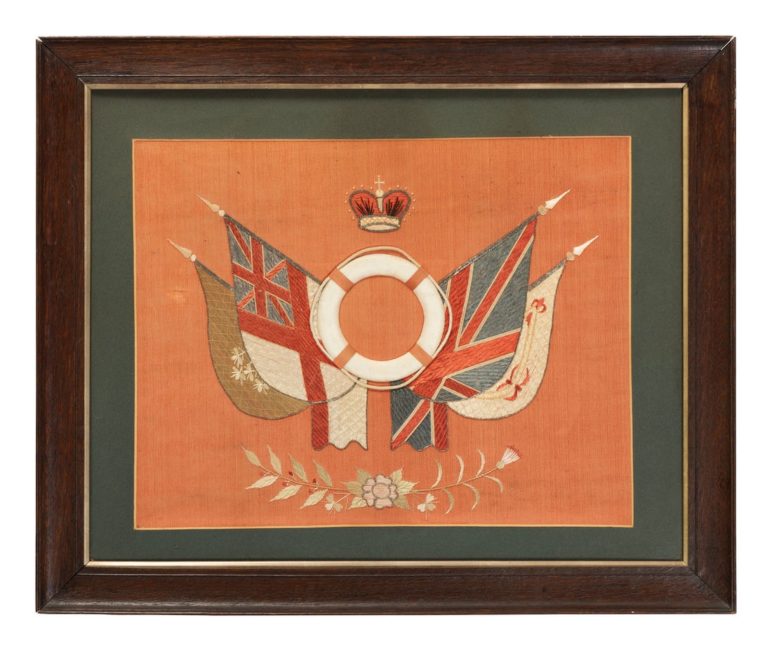 A Chinese Export British Naval Embroidery (1 of 2)