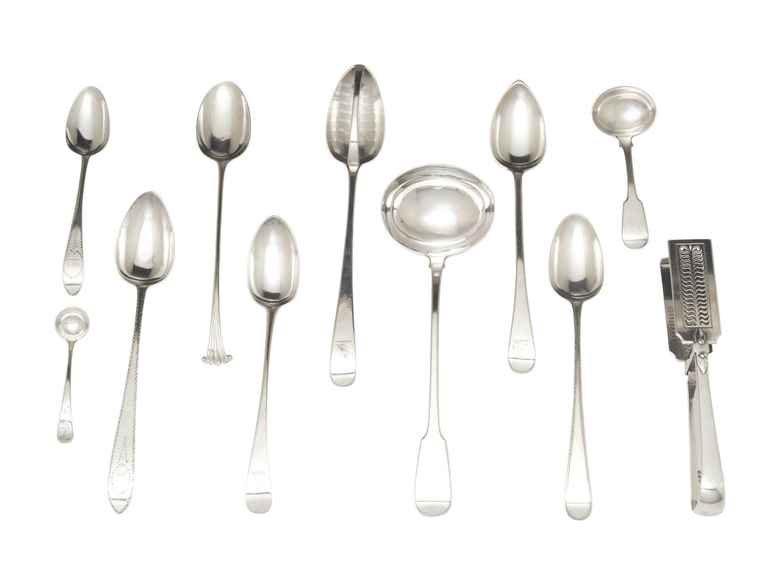 A Collection of Irish and English Silver Flatware Articles (1 of 11)