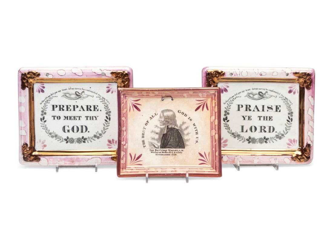 Three Sunderland Luster Religious Plaques (1 of 5)