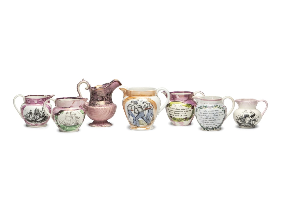 Seven Lusterware Creamers and Pitchers (1 of 6)