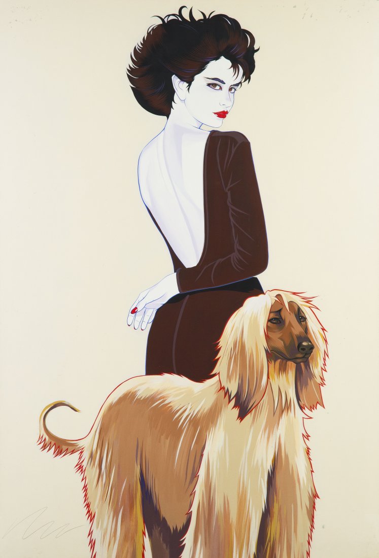 Robert Blue, (American, 1946 - 1998), Afghan: Robert Blue (American, 1946 - 1998) Afghan acrylic on paper signed indistinctly (lower left) 43 x 28 1/2 inches.