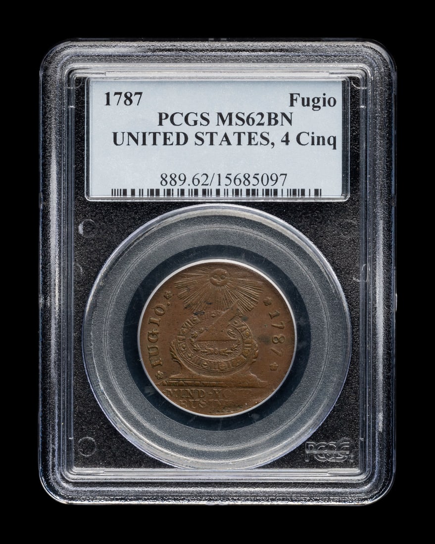 A 1787 Fugio 1c Coin (PCGS MS62 BN) (1 of 2)