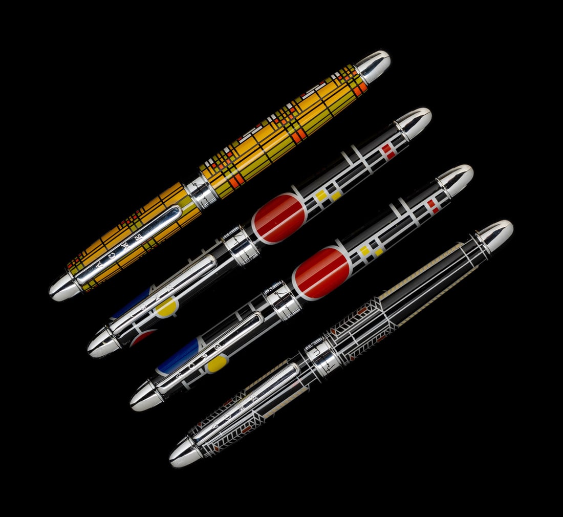 A Group of Four Acme Frank Lloyd Wright Commemorative Writing Instruments (1 of 2)