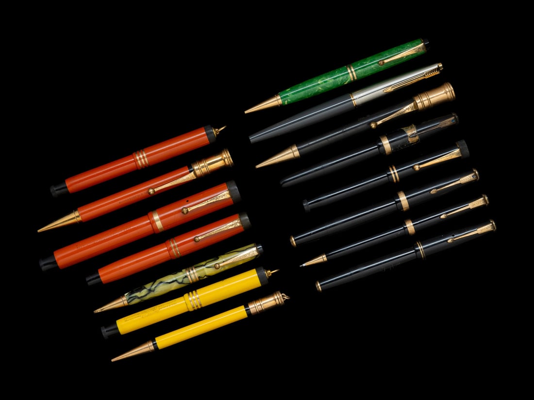 A Group of Fifteen Parker Writing Instruments (1 of 2)