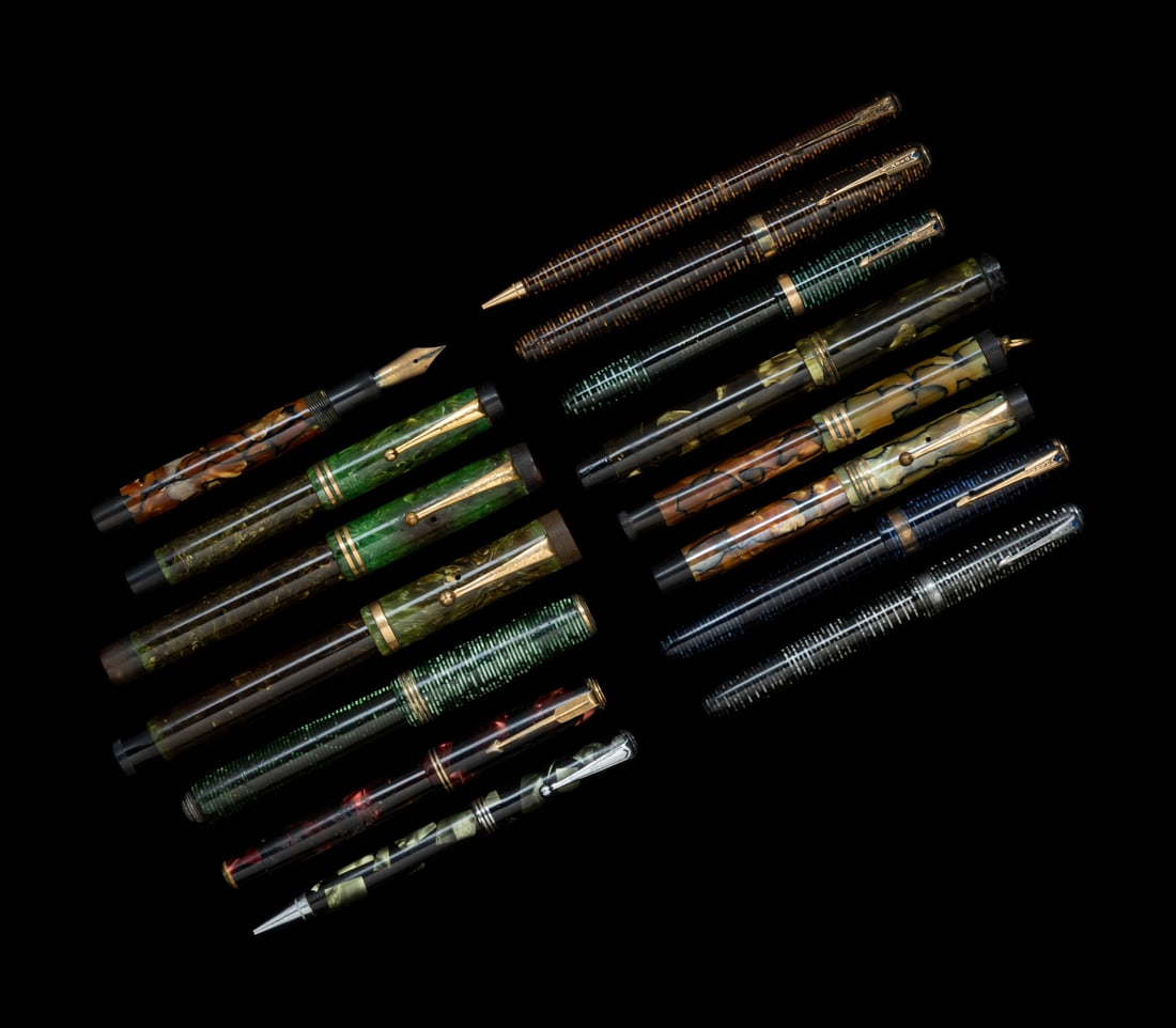 A Group of Fifteen Parker Writing Instruments (1 of 2)