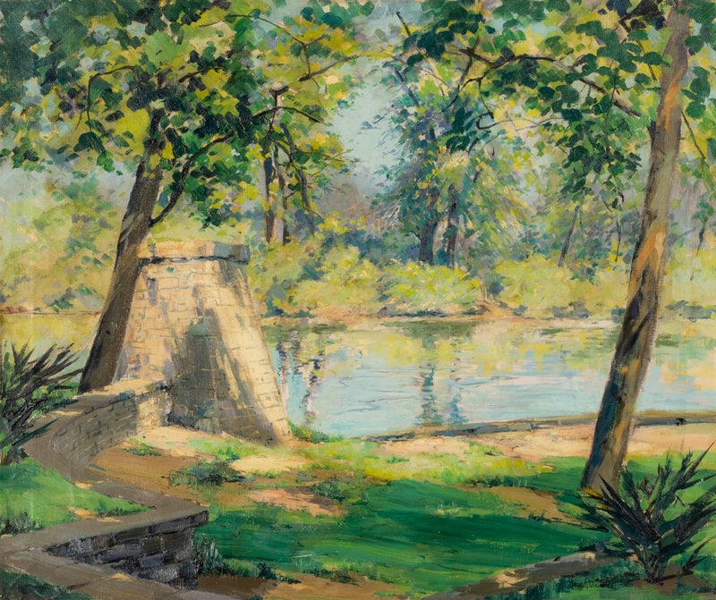 Arrah Lee Gaul
(American, 1883-1980)
Near this Spot, Washington Crossed the Delaware, Christmas Nigh (1 of 5)