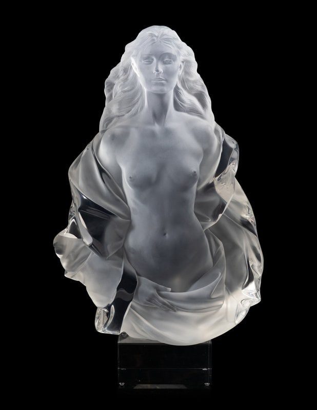 Frederick Hart (American, 1943-1999) Fidelia, 1988: Frederick Hart (American, 1943-1999) Fidelia, 1988 Acrylic resin signed at base Without base: 22 x 14 x 6 1/2 inches. With base: 24 1/2 x 14 x 6 1/2 inches. This lot is located in Chicago.