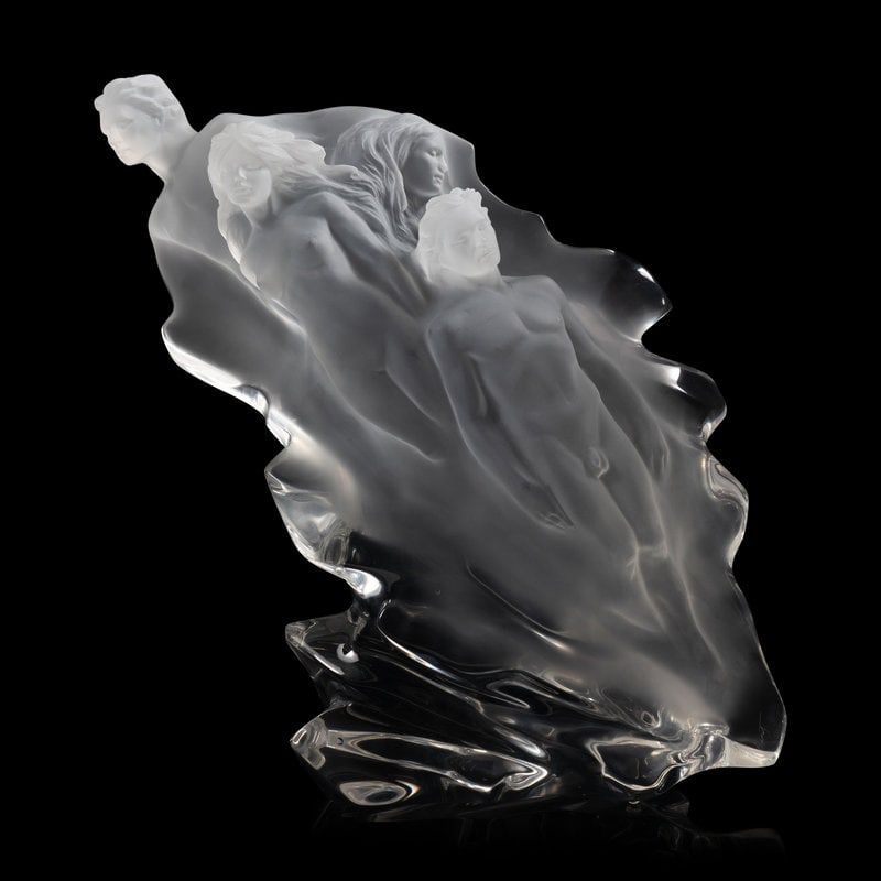 Frederick Hart (American, 1943-1999) Passages, 1987: Frederick Hart (American, 1943-1999) Passages, 1987 Acrylic resin signed at base 17 1/2 x 17 1/2 x 6 inches. This lot is located in Chicago. Size 17 1/2 x 17 1/2 x 6 inch