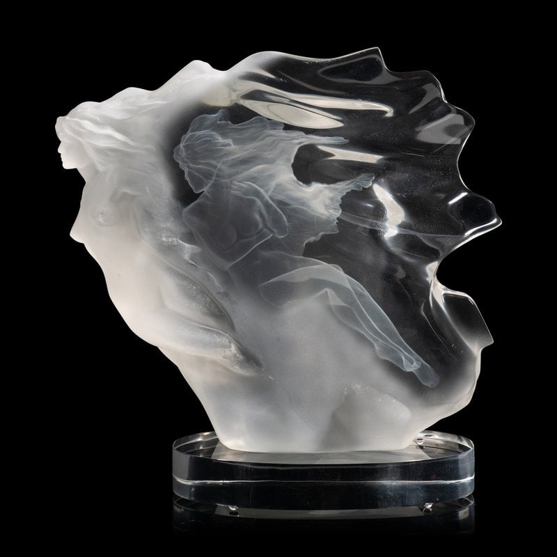 Frederick Hart (American, 1943-1999) Spirita: Frederick Hart (American, 1943-1999) Spirita Acrylic resin signed at base Without base: 13 x 14 1/2 x 4 1/2 inches; with base: 14 x 14 1/2 x 6 inches. This lot is located in Chicago.