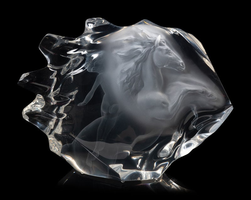 Frederick Hart (American, 1943-1999) The Ride, 1990: Frederick Hart (American, 1943-1999) The Ride, 1990 Acrylic resin signed at base 14 1/2 x 20 1/2 x 8 inches. This lot is located in Chicago. Size 14 1/2 x 20 1/2 x 8 inch