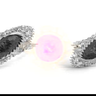 ART DECO, RUBY AND DIAMOND RING: ART DECO, RUBY AND DIAMOND RING Containing one cushion cut ruby measuring approximately 8.60 x 8.10 x 6.35 mm and 14 single cut diamonds. Mounted in platinum. Ring size 8. Stamp: H P. Gross weight: 3.