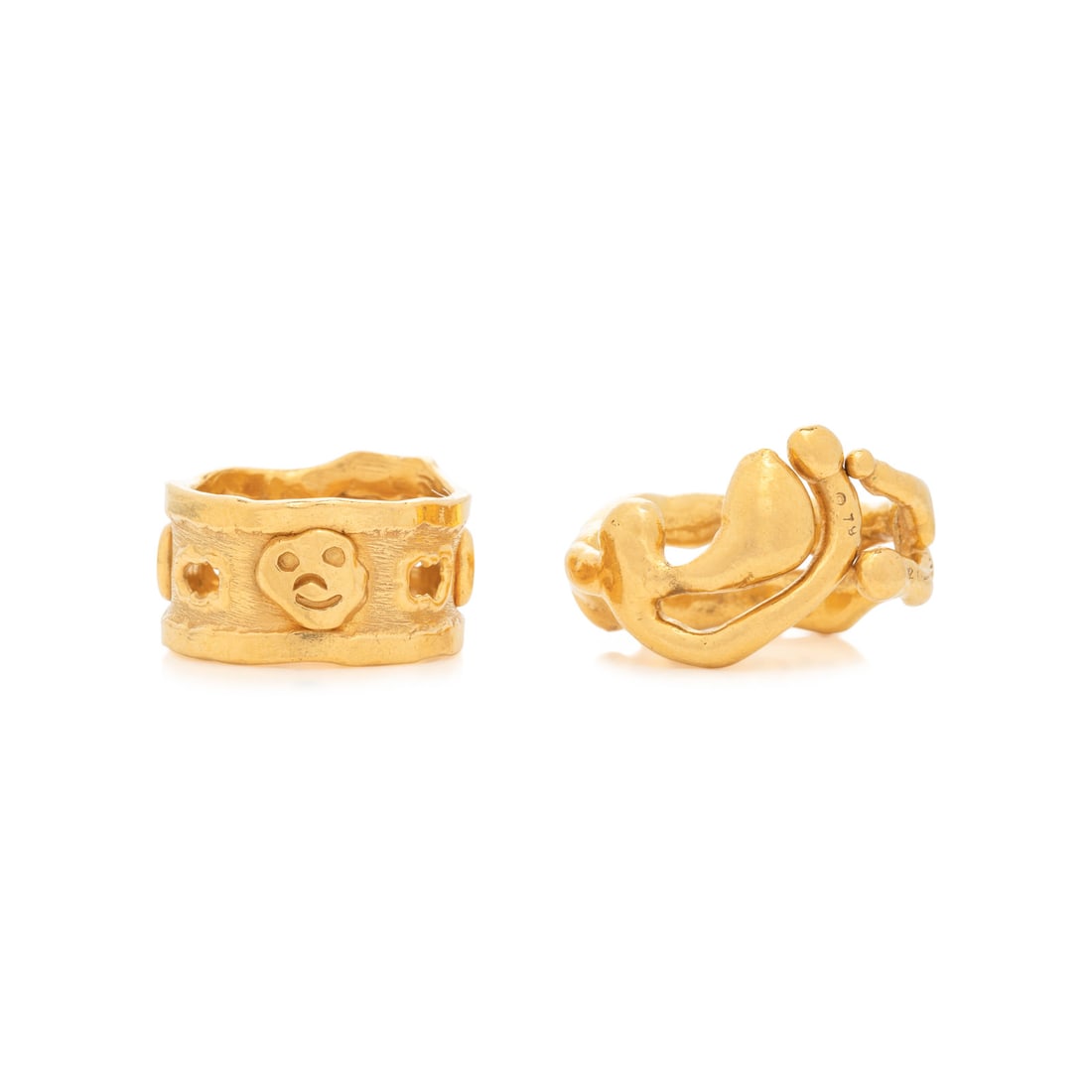 JEAN MAHIE, COLLECTION OF HIGH KARAT YELLOW GOLD RINGS (1 of 3)