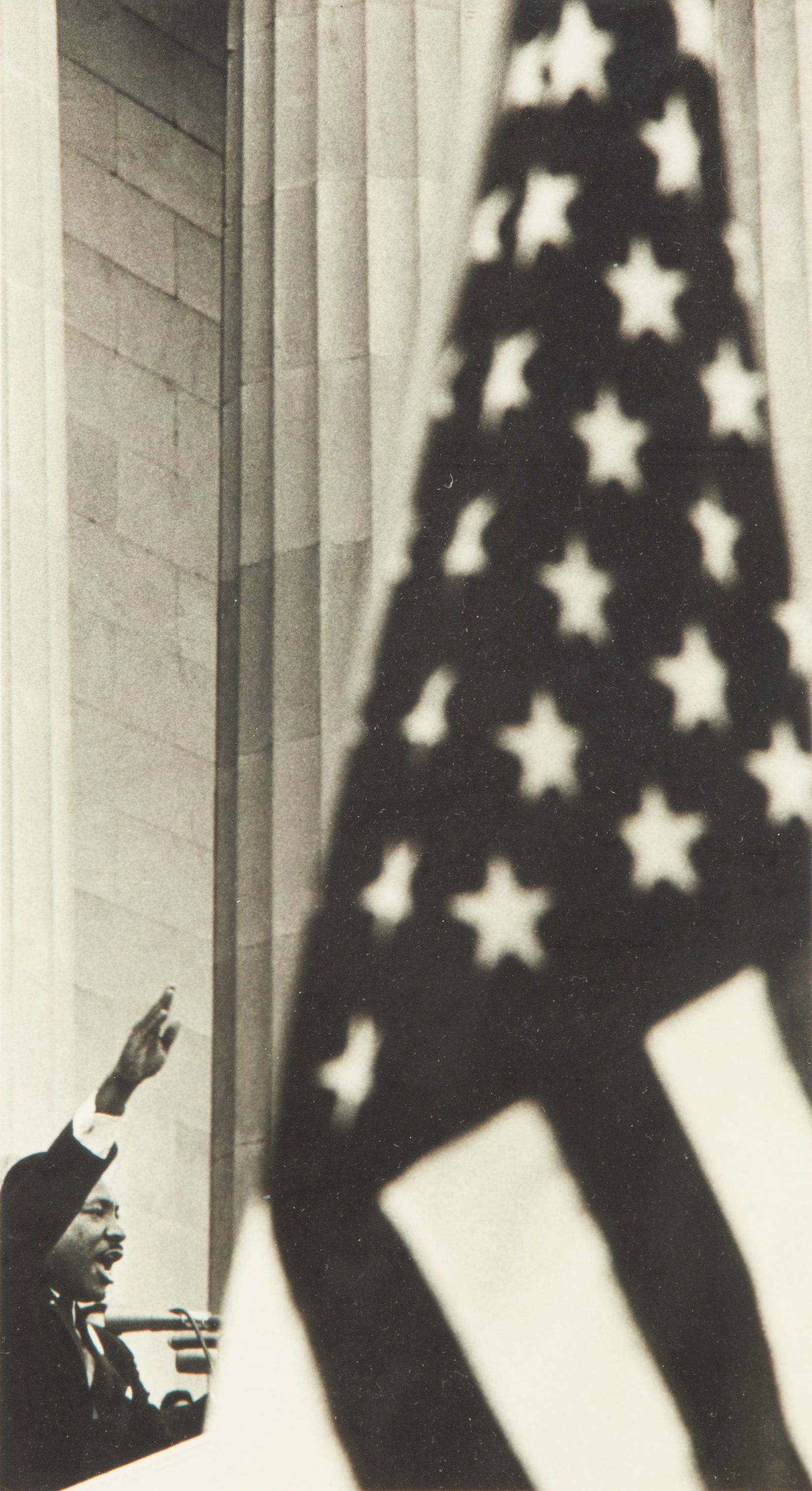 Flip Schulke (1930-2008) Dr. Martin Luther King, Jr. delivering his "I Have a Dream" Speech, March: Flip Schulke (1930-2008) Dr. Martin Luther King, Jr. delivering his "I Have a Dream" Speech, March on Washington, August 28, 1963Gelatin silver print, printed c. 1963, signed in ink on the mount, sign