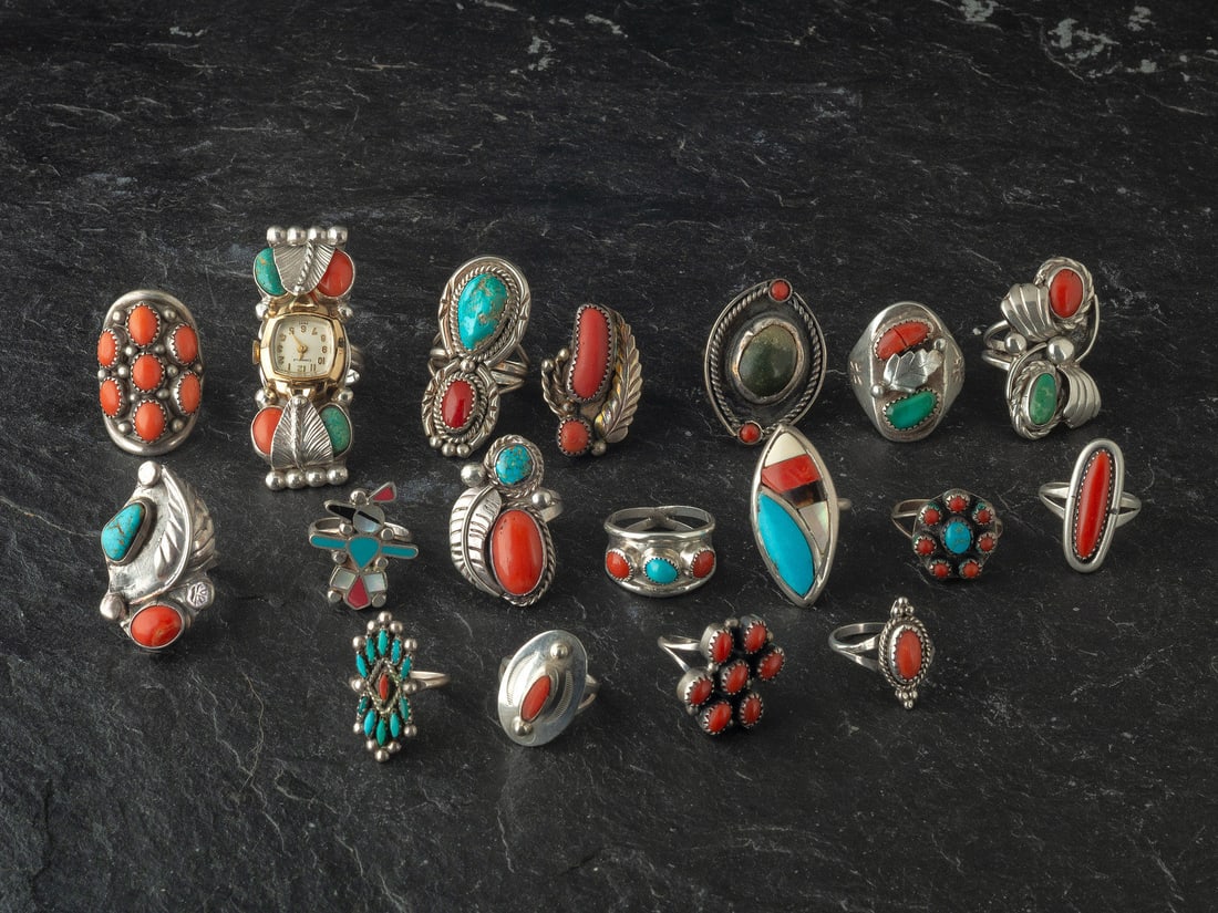 Navajo and Zuni Rings (1 of 2)