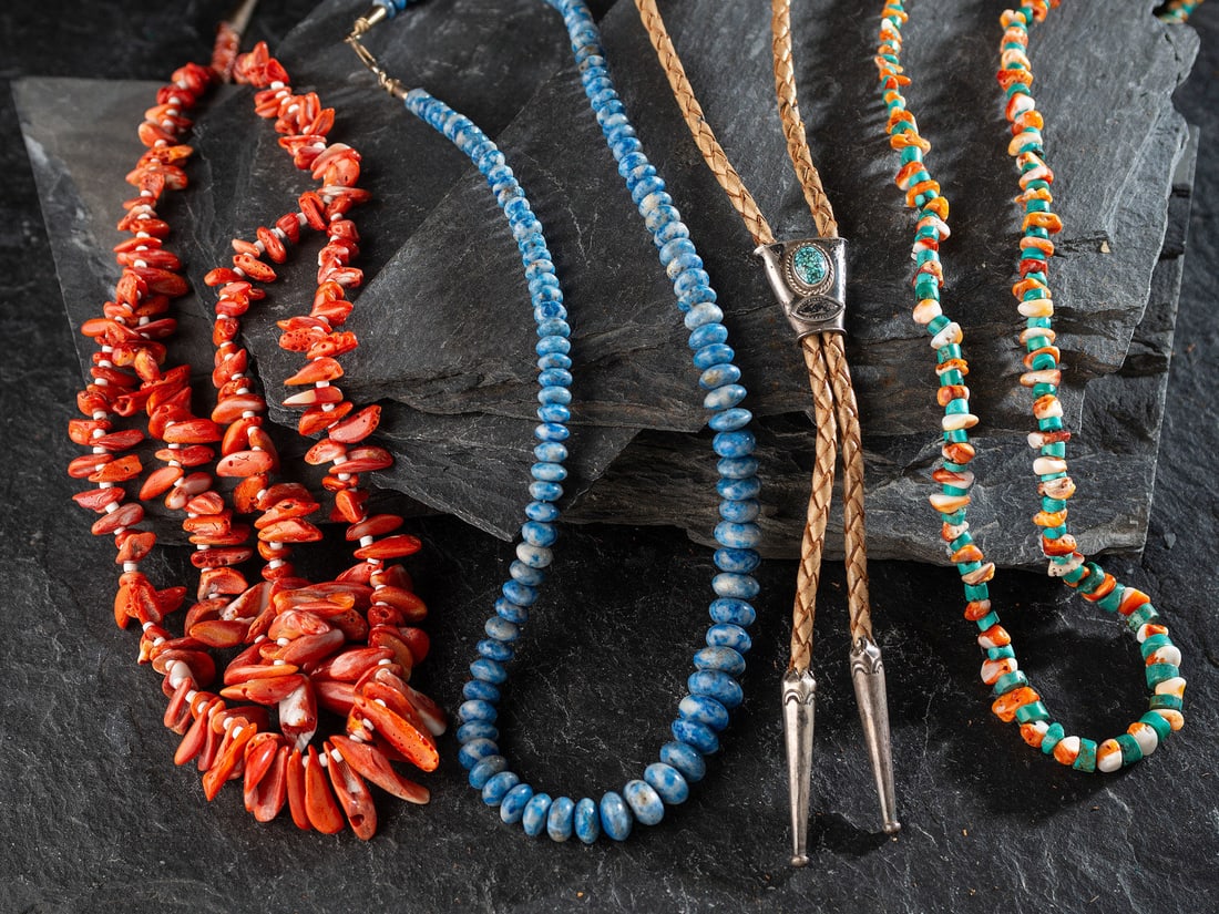 Navajo and Southwestern-style Necklaces and Bolo Tie (1 of 4)