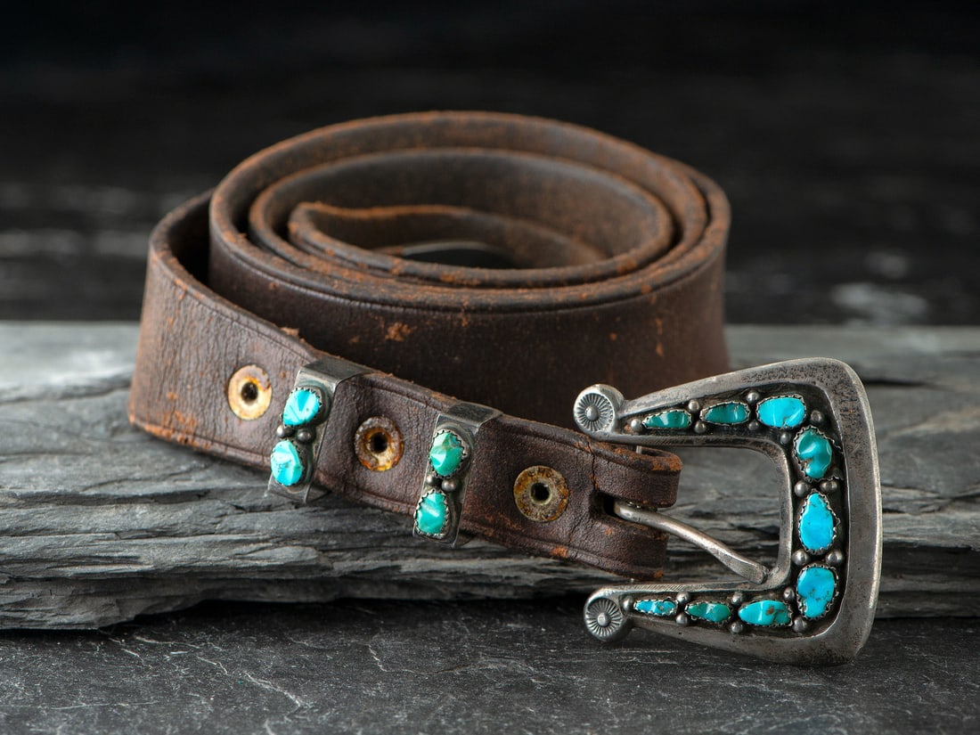 Navajo Silver and Turquoise Ranger Set (1 of 4)