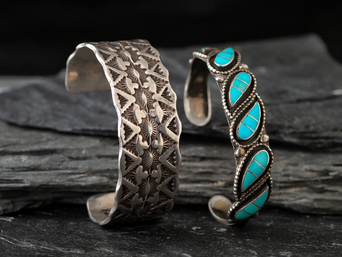 Navajo and Zuni Cuff Bracelets (1 of 3)
