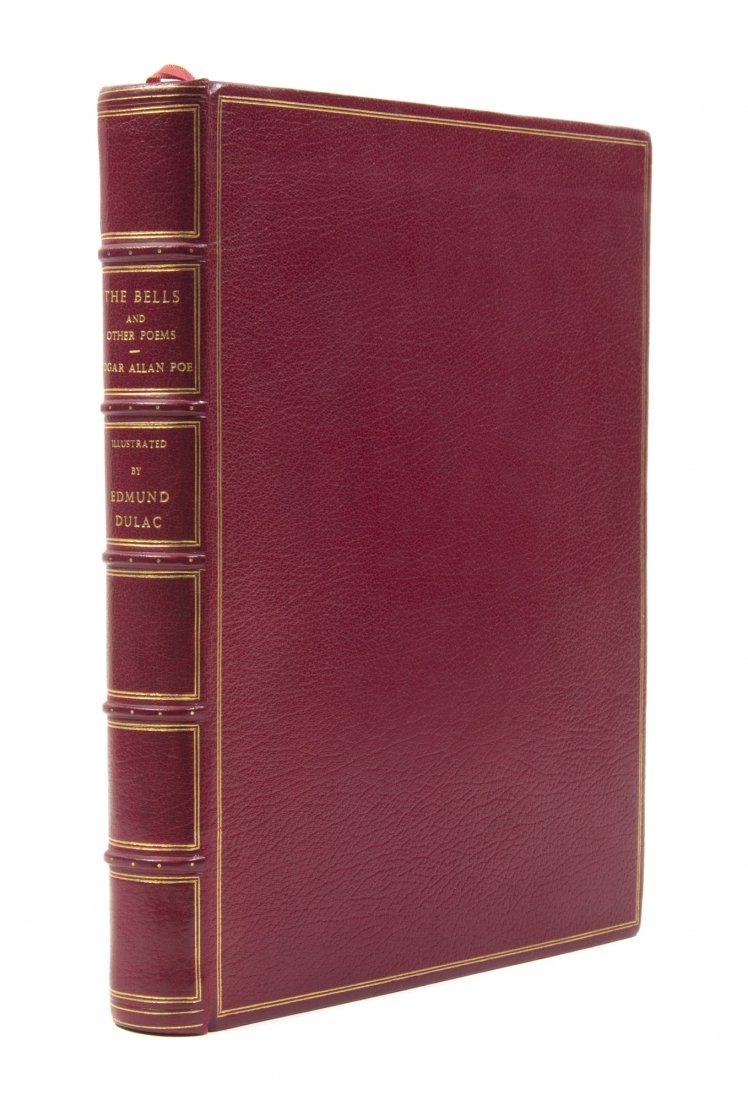 (DULAC, EDMUND) POE, EDGAR ALLAN. London, [1912].: (DULAC, EDMUND) POE, EDGAR ALLAN The Bells and Other Poems. London: Hodder and Stoughton, n.d. [1912] Folio, rebound in full levant morocco, gilt-ruled, renewed endpapers. Limited edition, one of 750 