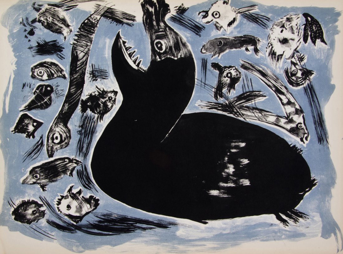 (PERUTZ, DOLLY) CHARPIER, JACQUES. Paris, 1958.: (PERUTZ, DOLLY) CHARPIER, JACQUES Bestiaire. Paris: Editions du Dragon, 1958. Oblong folio, publisher's green cloth. First edition. Illustrated with ten original lithographs in black and single colors